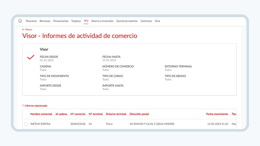 imagen de una pagina con detalle del informe